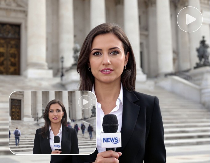 Video object remover for ai news anchor video