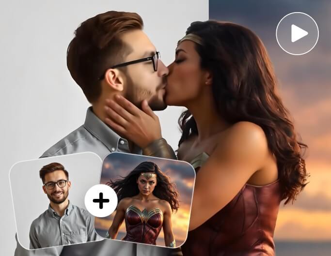 Sie können Ihren Lieblingscharakter mit dem Fotor KI-Französisch-Kuss-Videogenerator küssen