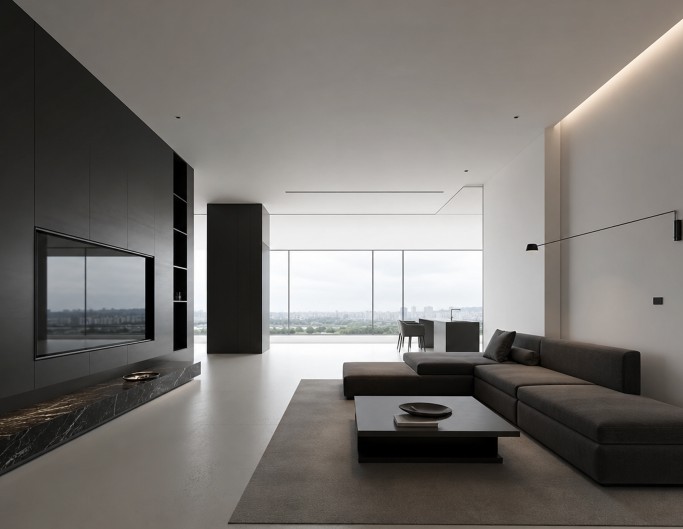 Zimmer mit ki minimalistisch einrichten