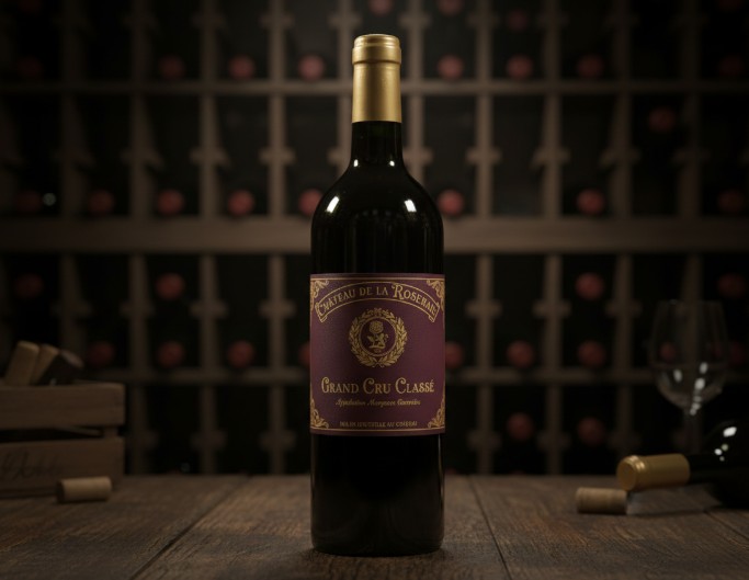 Étiquette de bouteille de vin