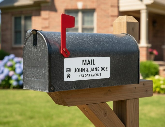 Étiquette de boîte aux lettres