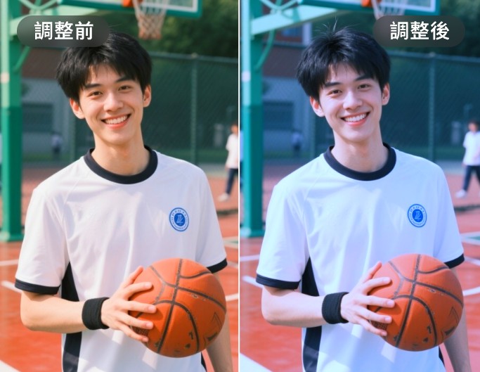 使用 Fotor給一張籃球男孩的照片添加濾鏡