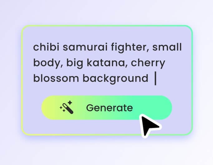 在 Fotor AI Q版人物生成器中輸入文字