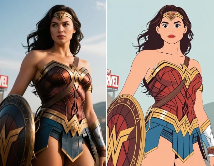 將 Cosplay電影角色的圖片轉換為 Q版