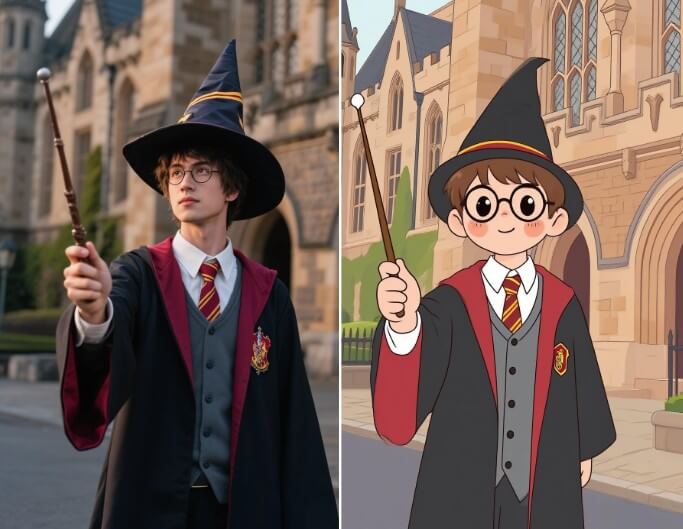 將經典影視劇角色轉換為可愛 Q版