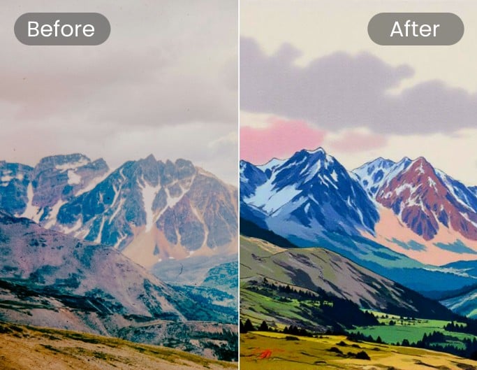 用照片 AI化工具將一張風景照片動漫化