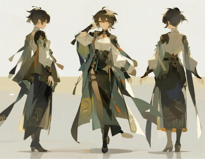 通過 AI照片轉動漫工具設計動漫女角色