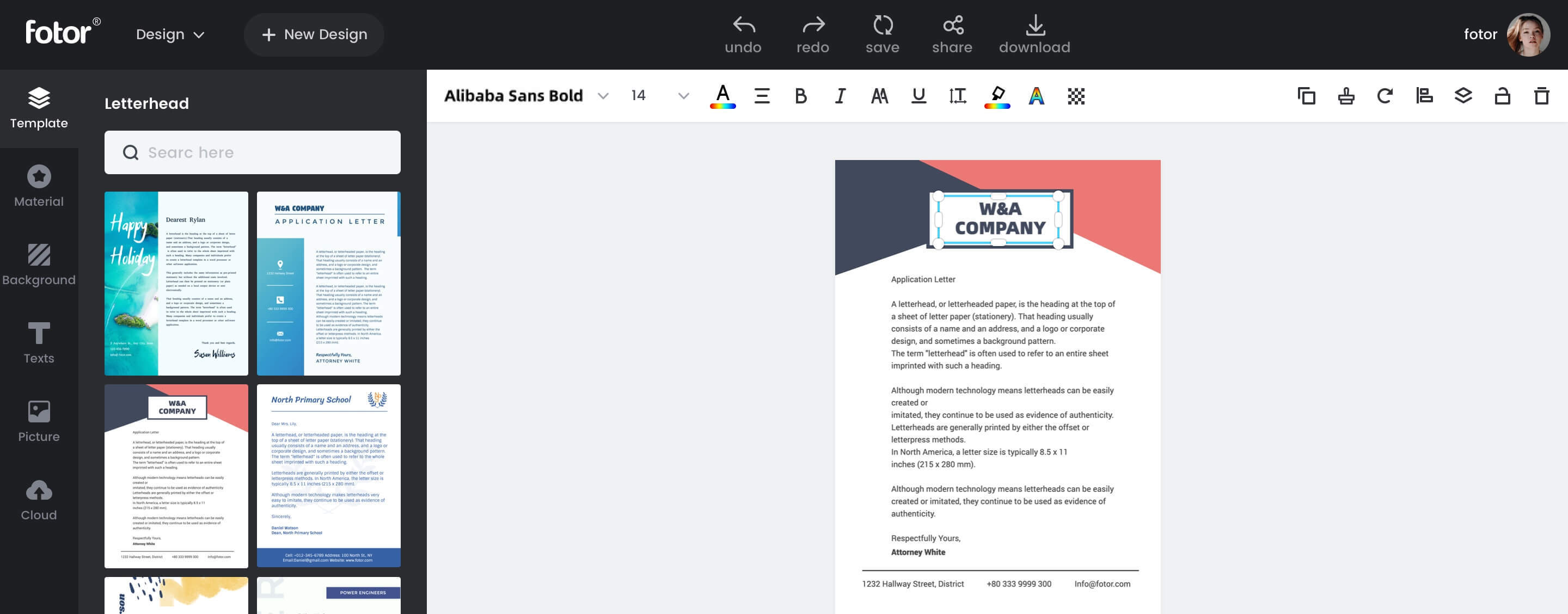 Letterhead Maker Create Custom Letterhead Designs Online Fotor
