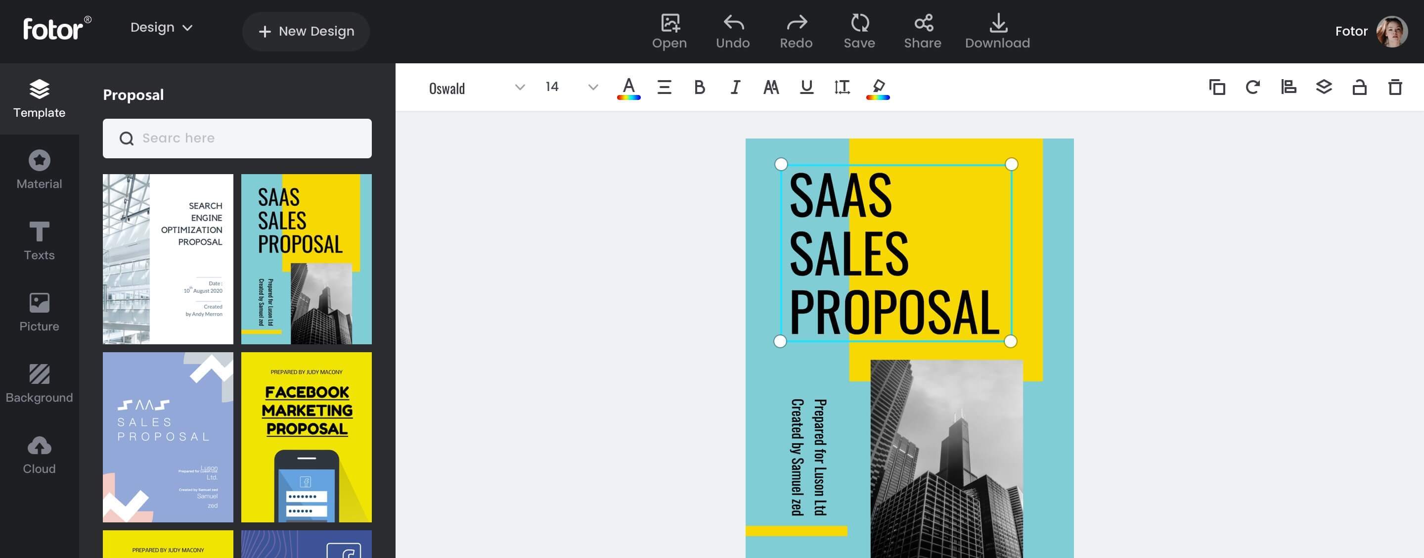Fotor proposal maker