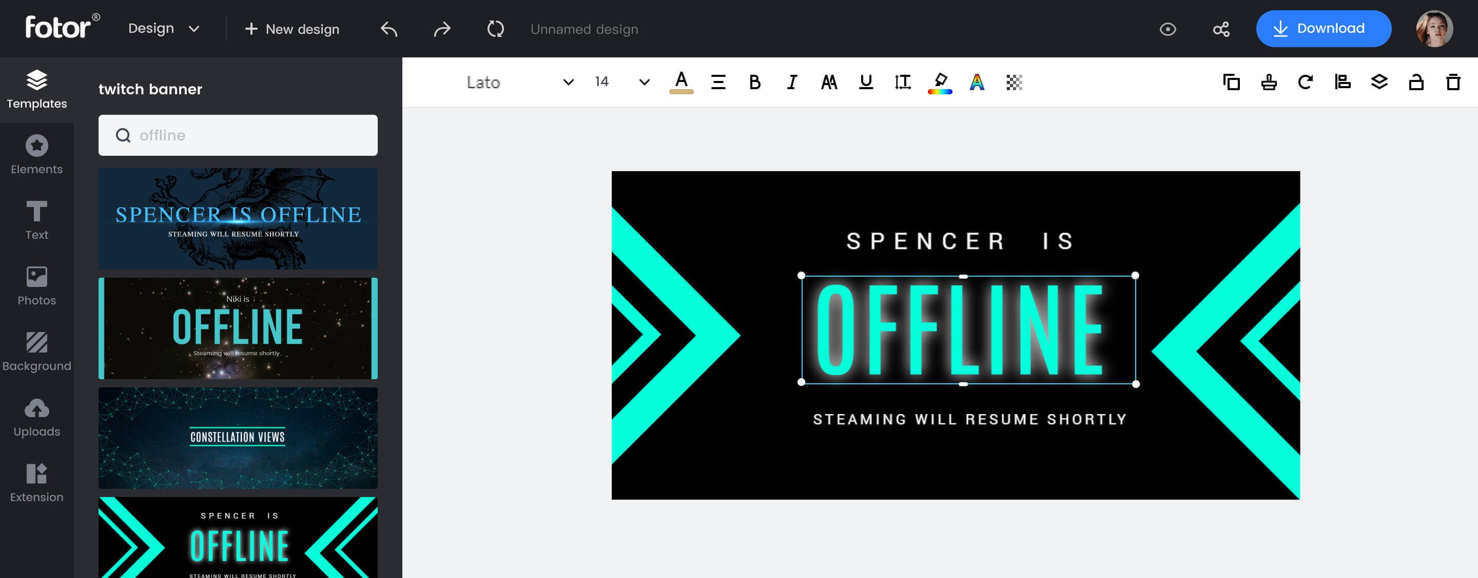 Make Cool Twitch Offline Banners In Minutes Fotor Offline Banner Maker