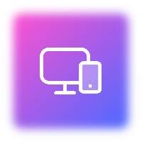 コンピューターと携帯電話のアイコン