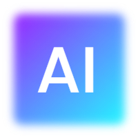 Ai icon in gradient blue