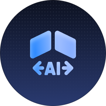 Ai powered video clipping icon