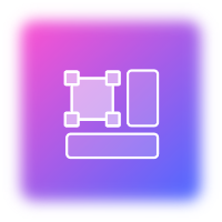 Purple gradient multioutcome icon