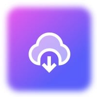 クラウドストレージとダウンロードアイコン