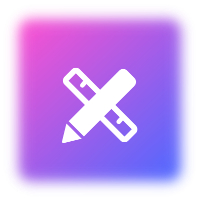 Gradient purple color pencil icon