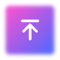 Gradient purple color uploading icon