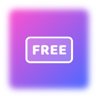 Gradient purple colored free icon
