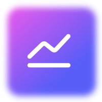 Gradient purple increasing number icon