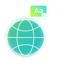 Multilingual AI video generator icon