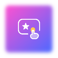 Purple gradient easy to use icon