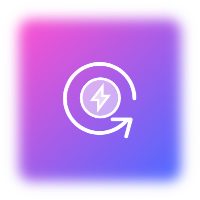 Purple gradient high effecient icon