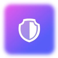 Icône de sécurité de couleur violette dégradée
