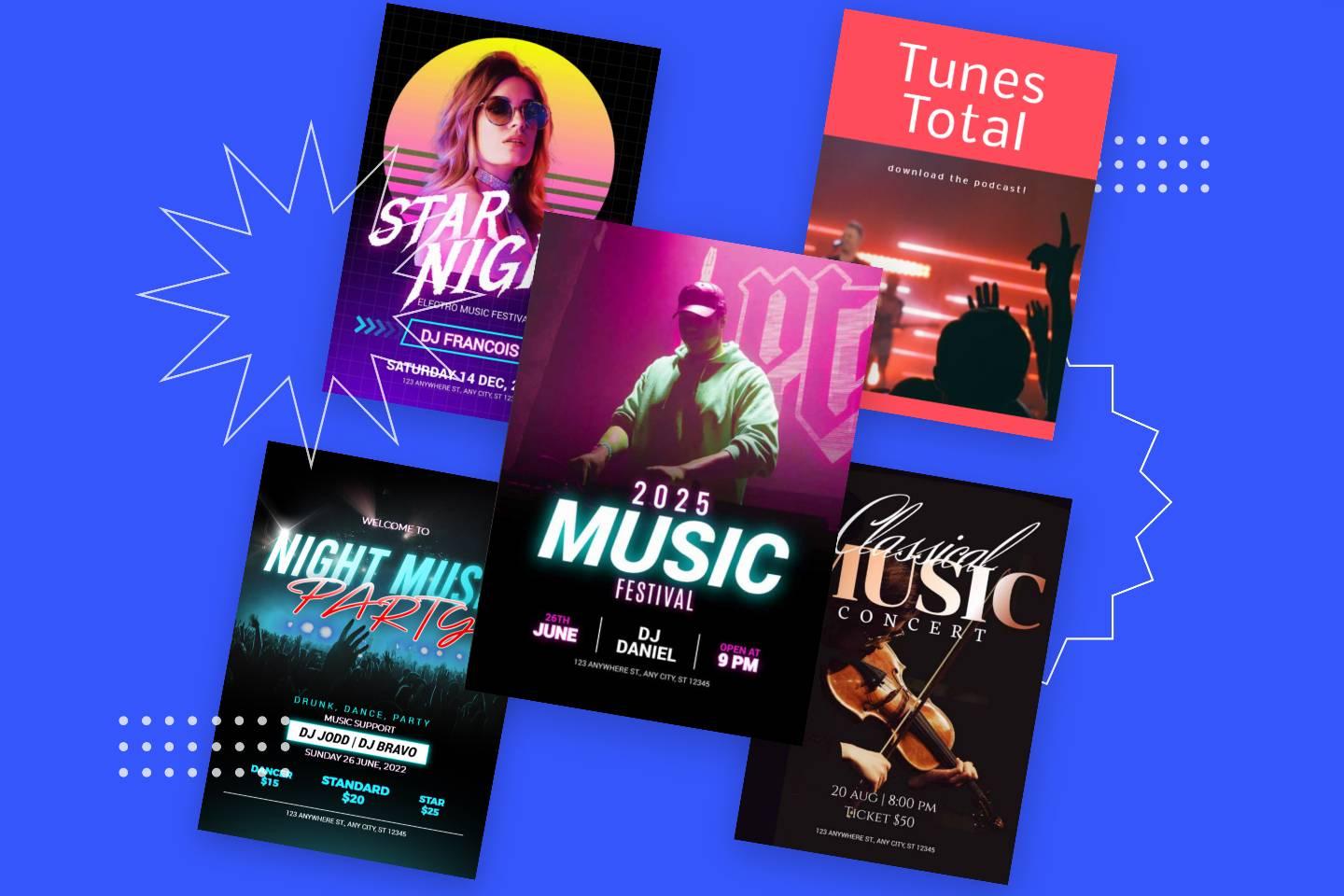 free music poster templates