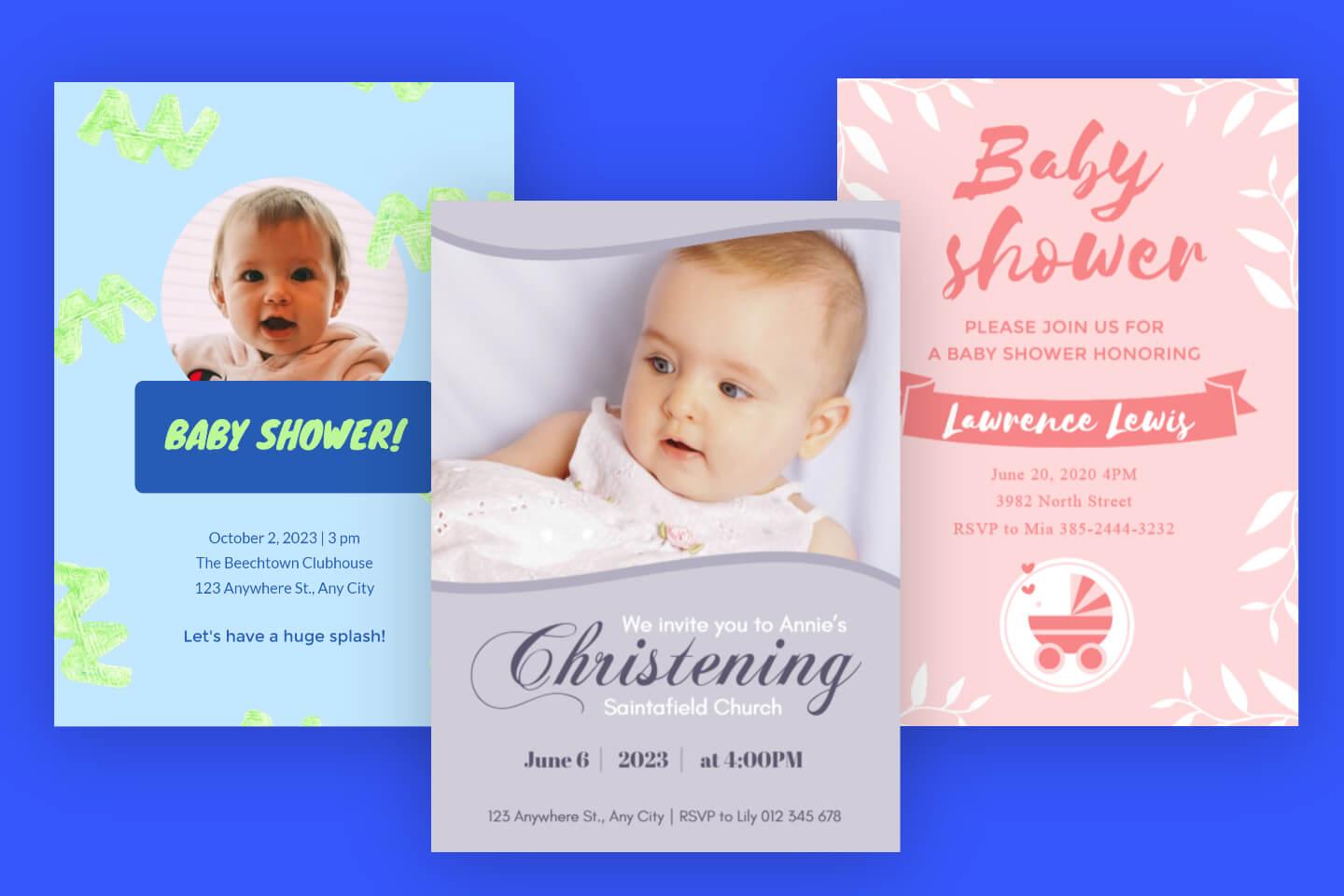 Free Custom Baby Shower Invitation Templates Fotor