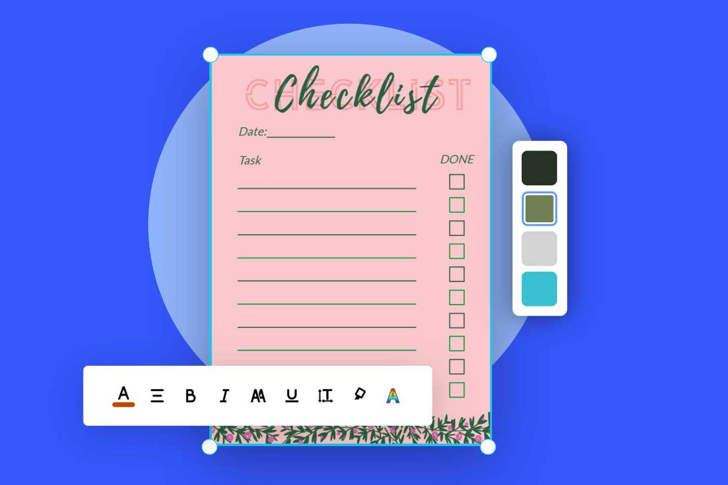 Checklist Maker: Design Checklists Online Free | Fotor