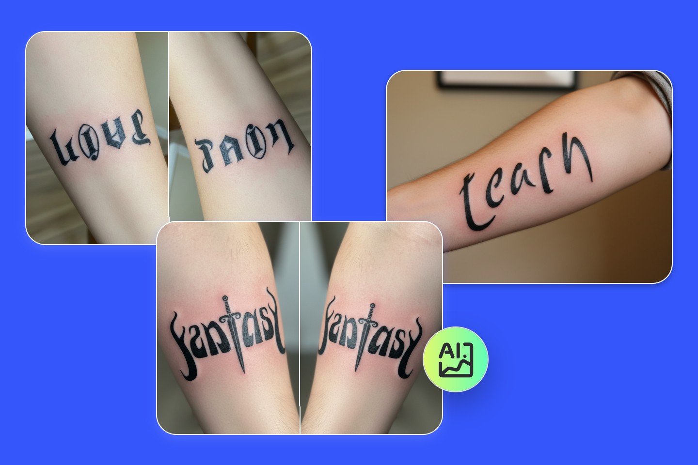 Fotor AI ambigram tattoo generator free online