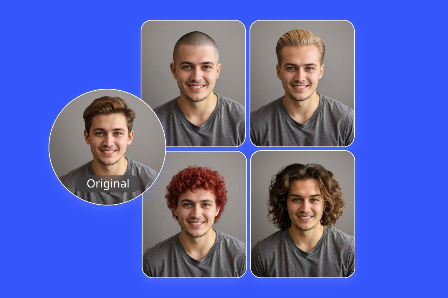 Fotor AI haircut simulator for male