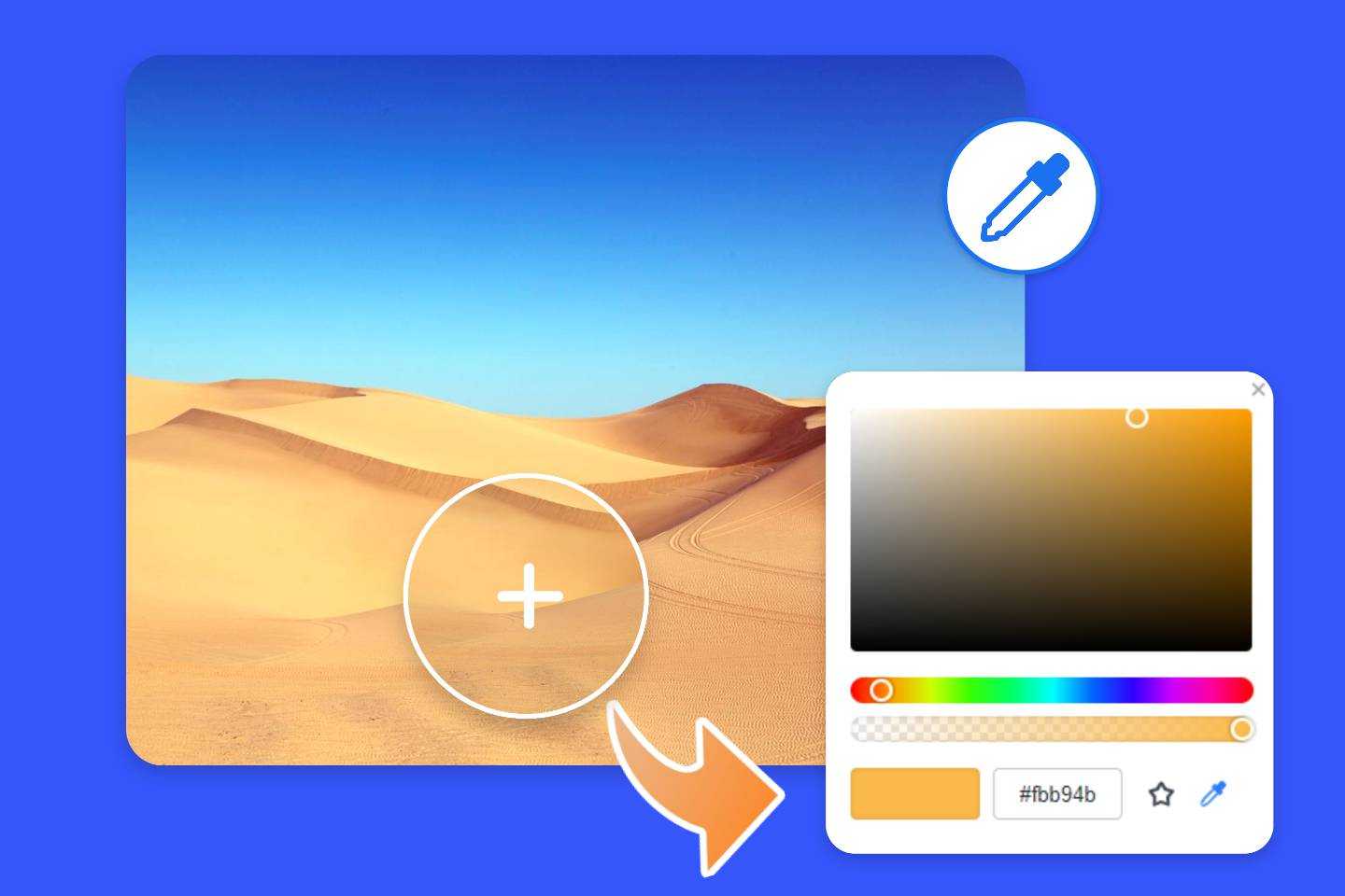 Với công cụ chọn màu, bạn có thể chọn một màu sắc từ bất kỳ hình ảnh nào trên máy tính của bạn. Sử dụng công cụ này trong trang web của bạn để tái tạo một màu sắc mà bạn không thể tìm thấy trong bảng màu.