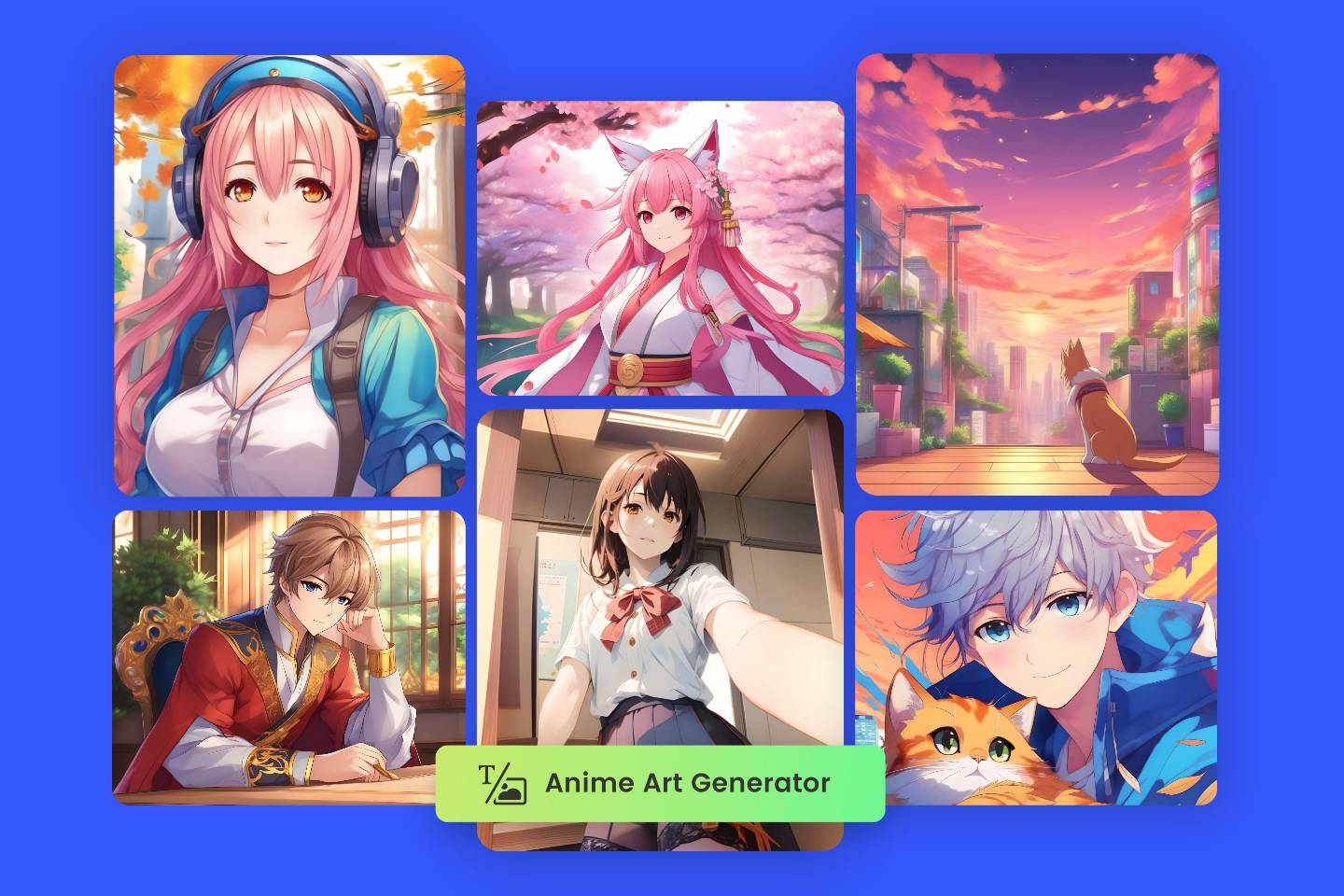 Premium AI Image  anime girl character AI generated