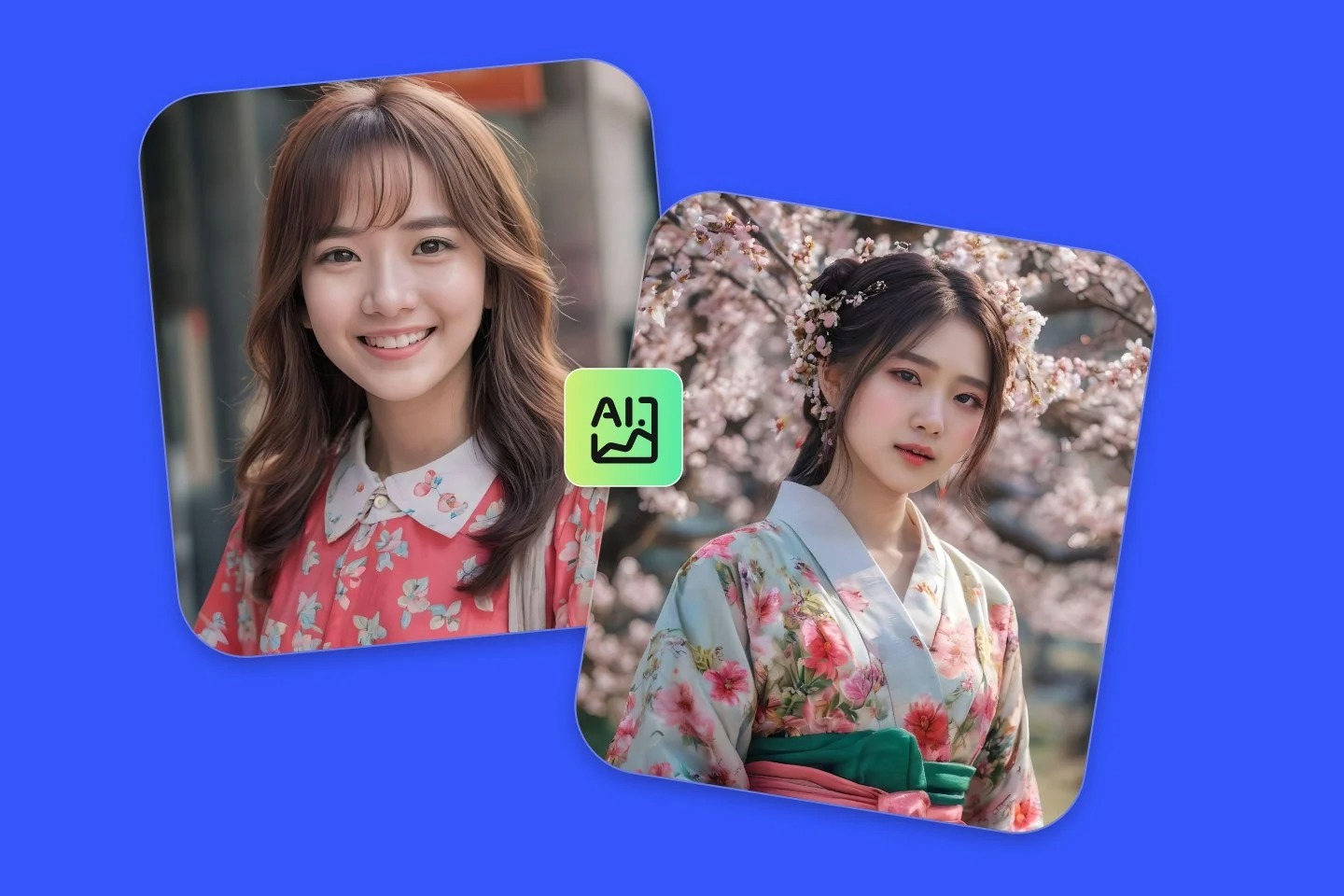 Fotor realistic AI image generator featuring a man a ballon and a sofa