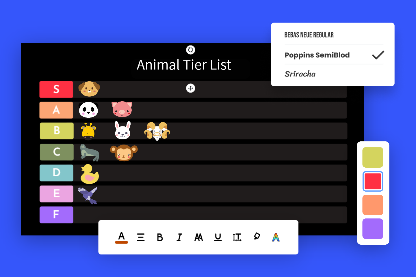 Créateur de liste déroulante en ligne Créer une liste déroulante gratuitement Fotor