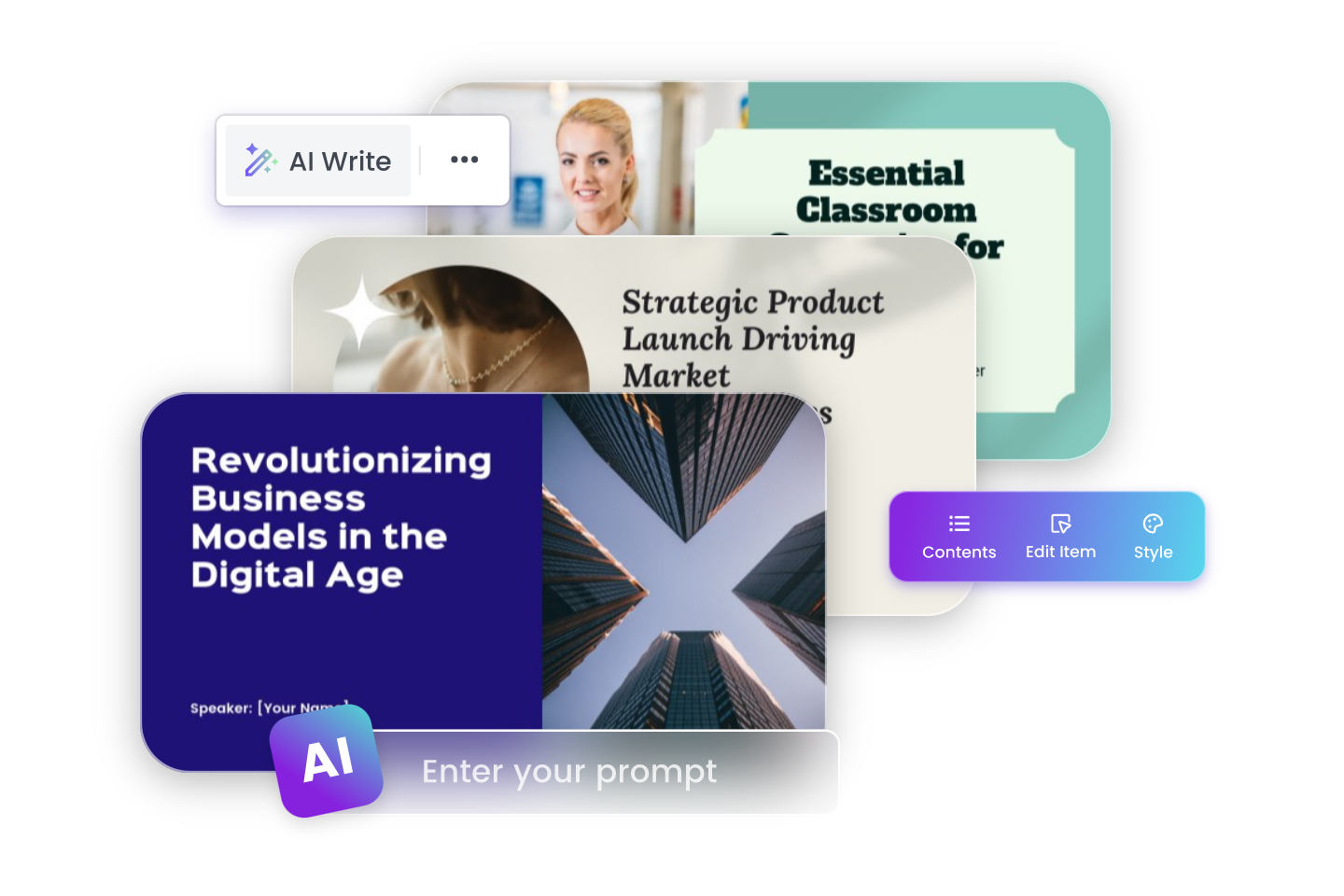 Ai presentation themes templates online fotor