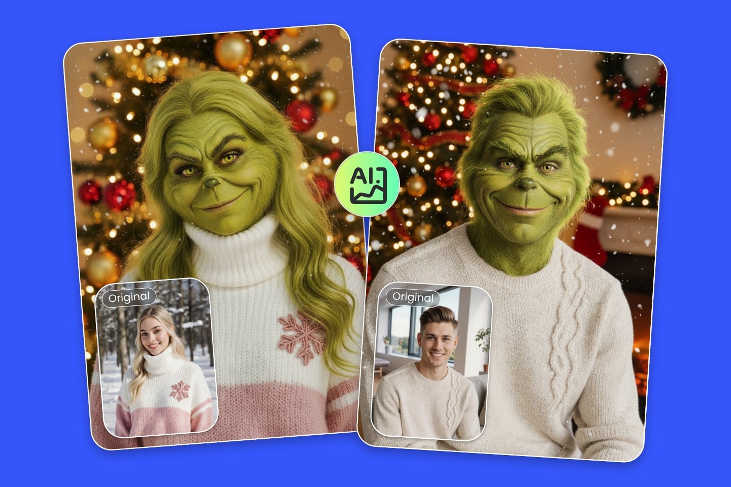 Banner for fotor grinch filter feature page