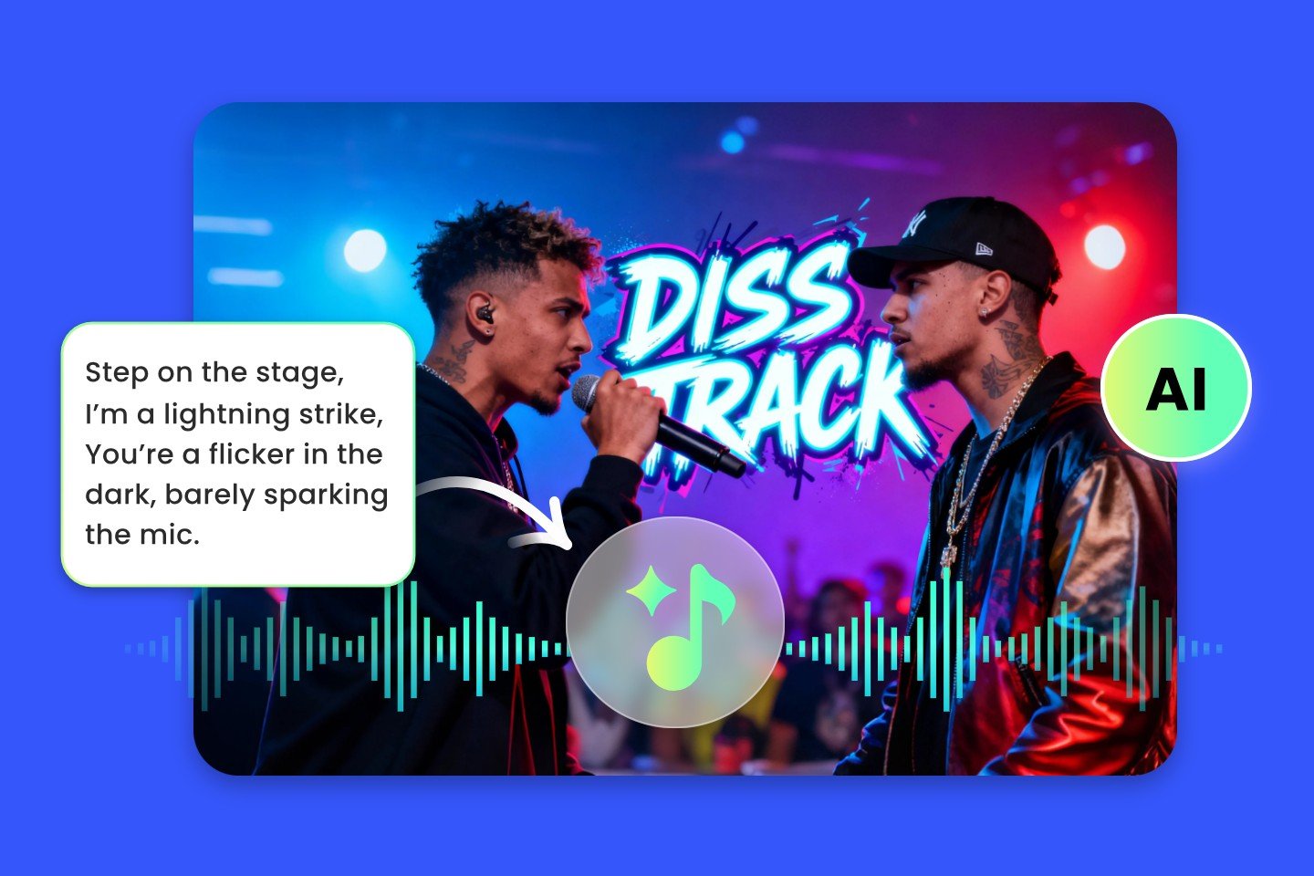 Banner for the feature page of fotor diss track generator