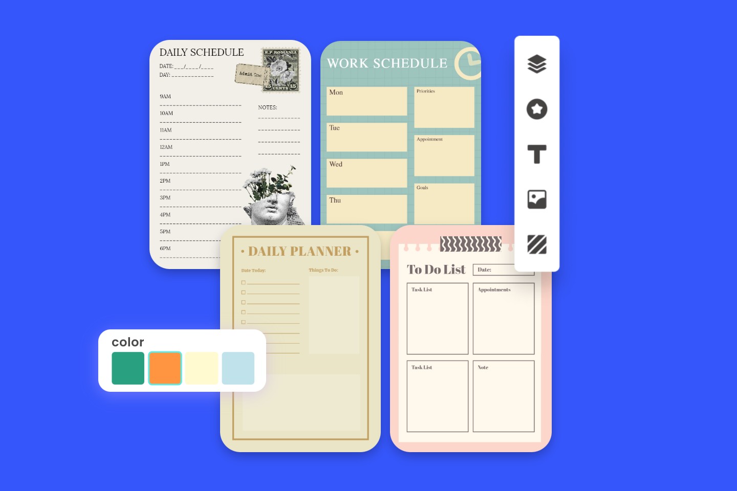 Créer des agendas en ligne gratuitement avec l'outil de création d'agenda personnalisé de Fotor