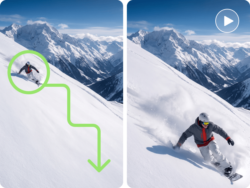 Draw arrows to guide motion paths with ai