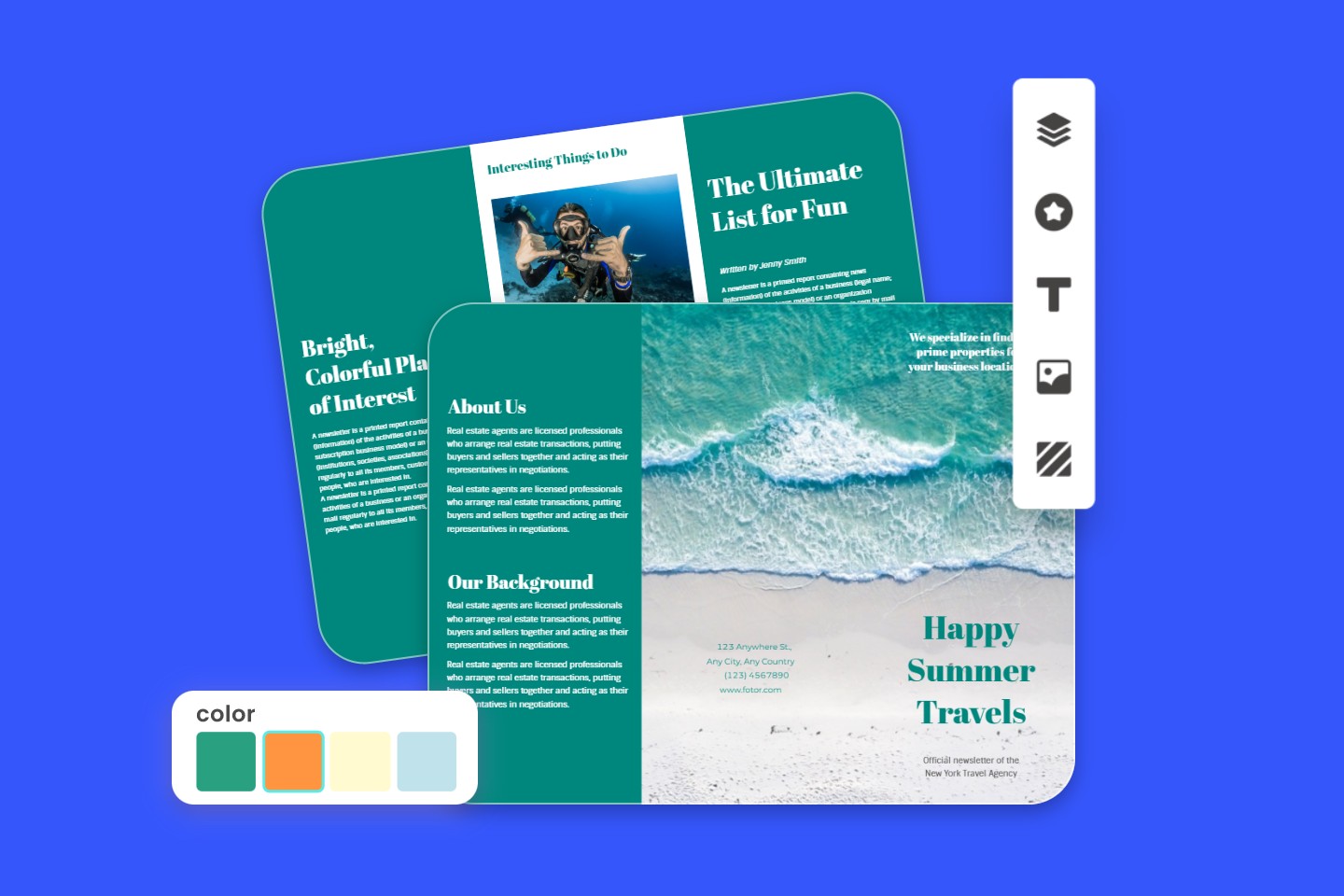 Design a brochure online with free templates fotor