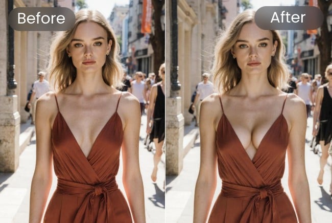 Fotor ai breast expansion feature page image