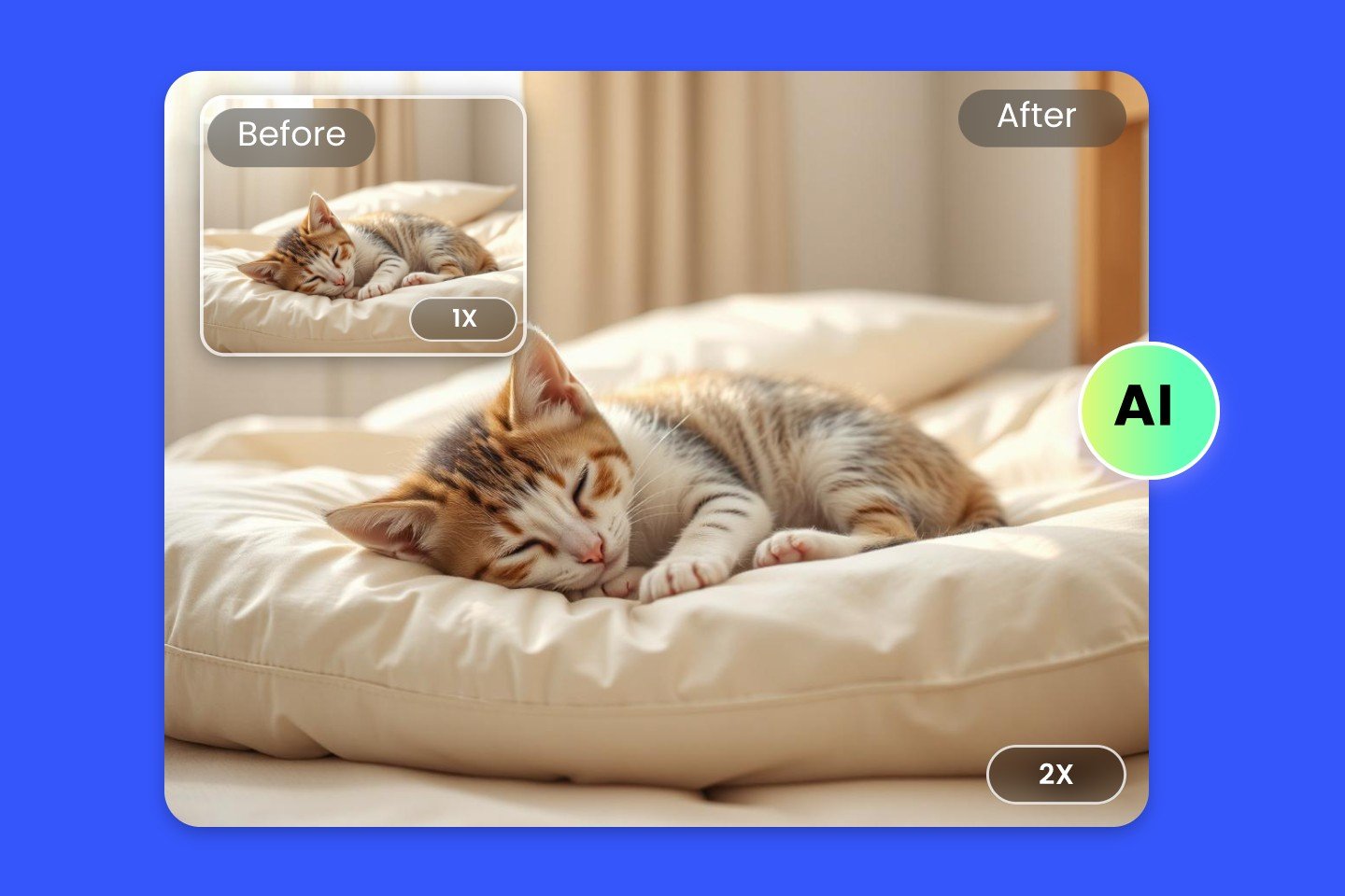 Upscale an image online easily and quickly with Fotor's image upscaler