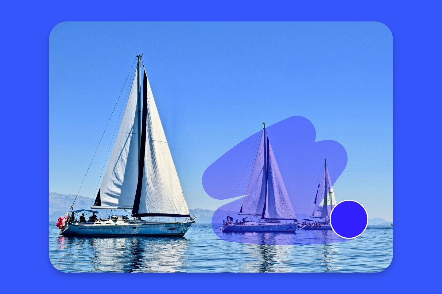 Fotor magic eraser banner image to brush over a boat