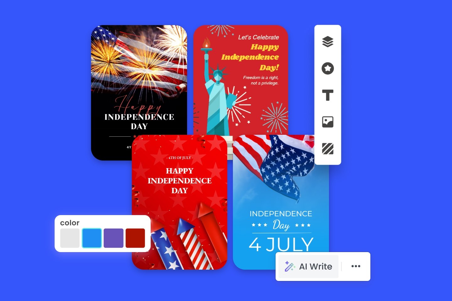 Free online independence day posters in fotor