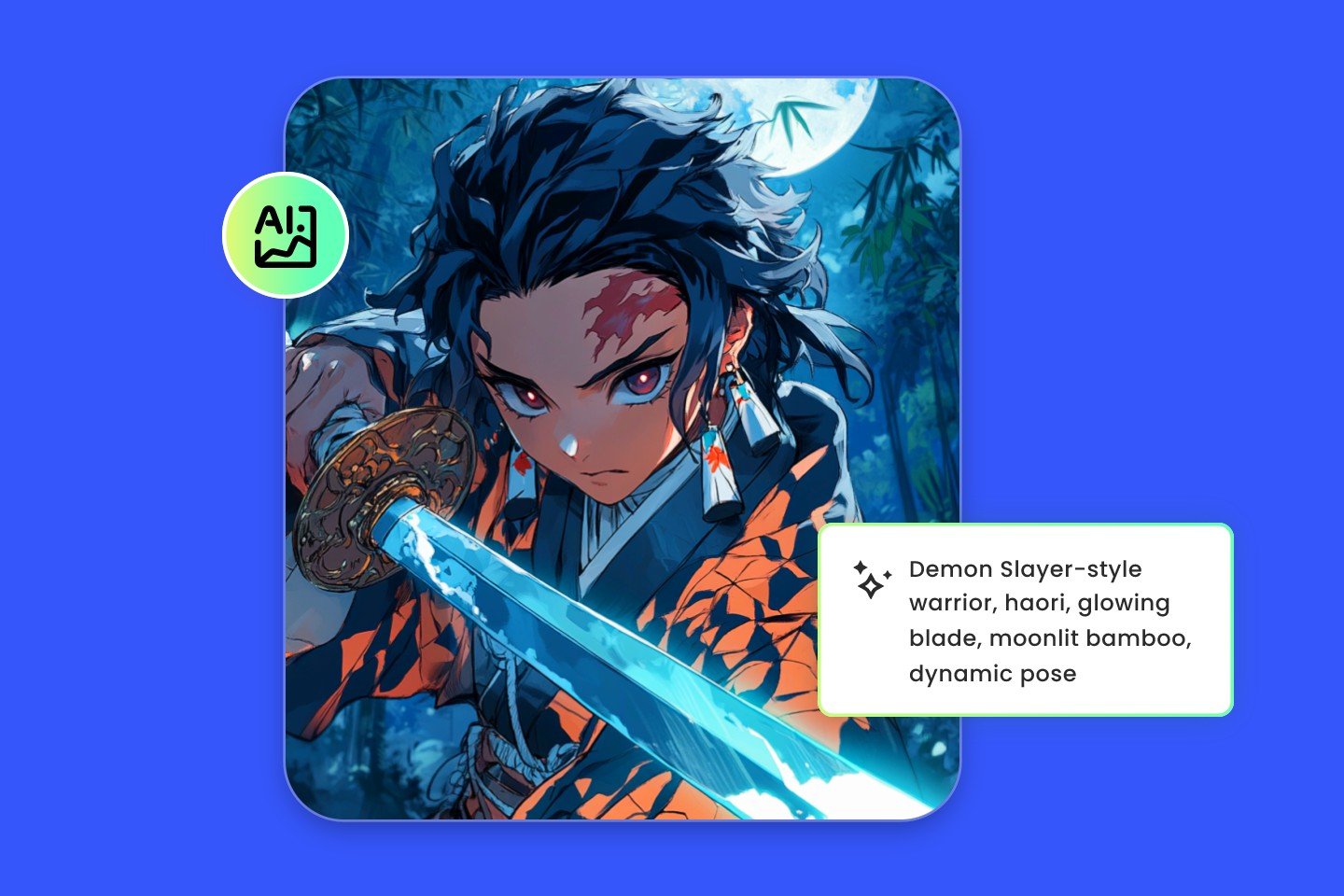 Generate a demon slayer oc character banner