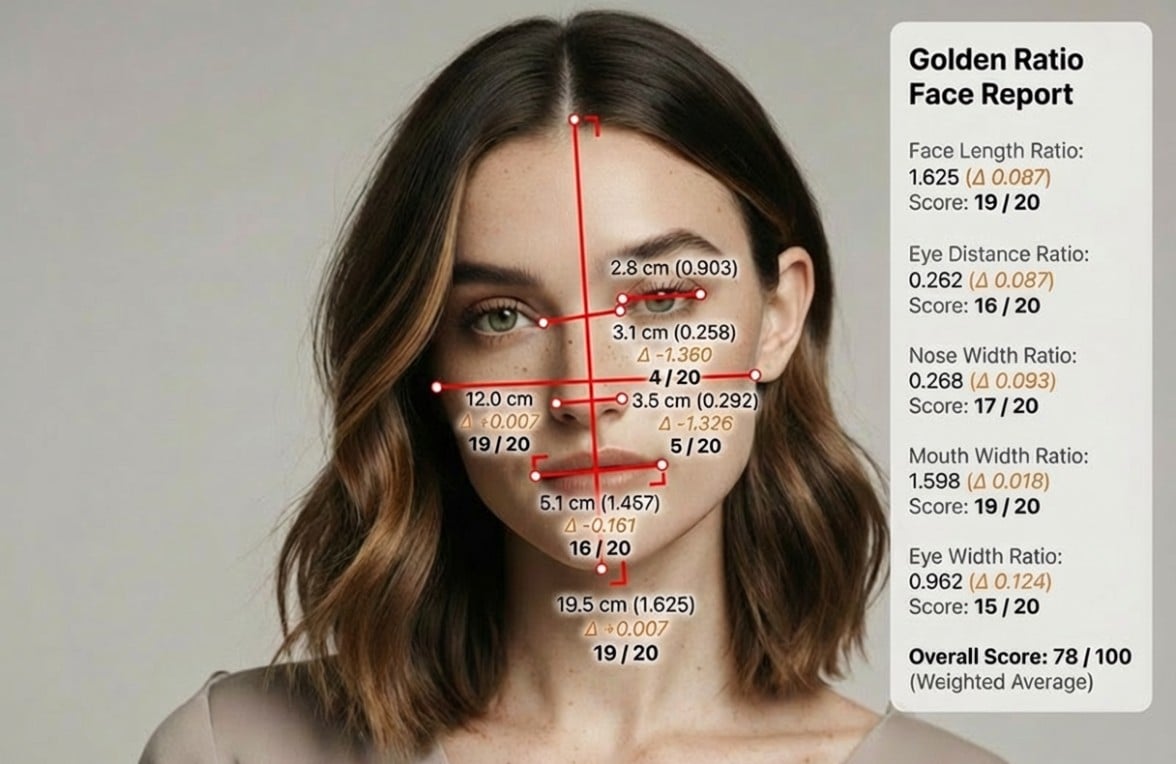 Golden ratio face calculator banner image