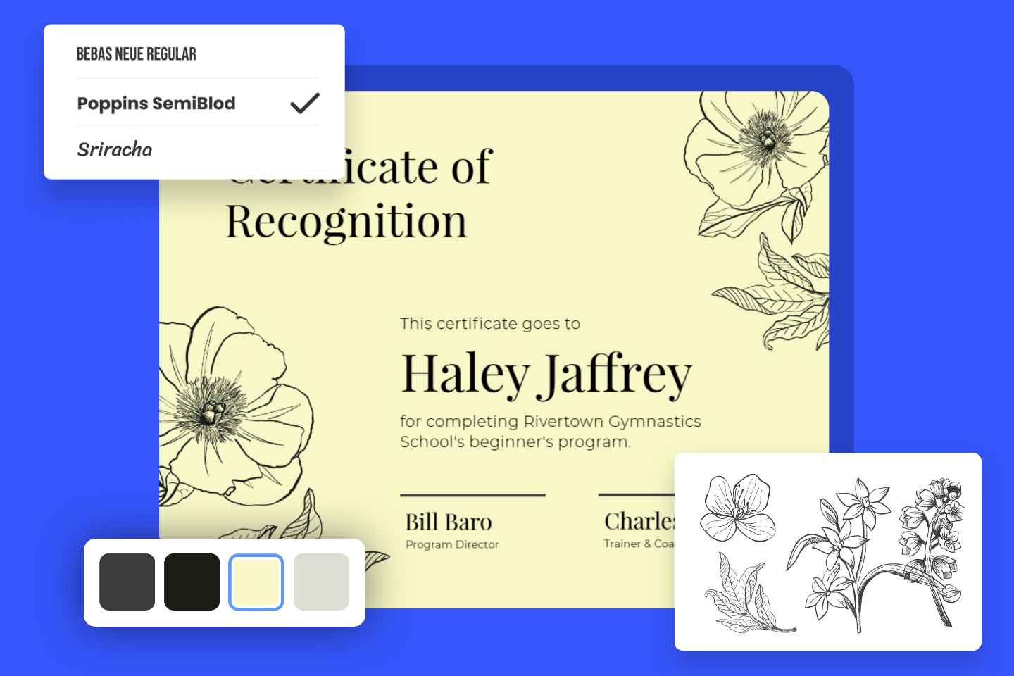 Create Certificate Of Recognition With Free Certificate Templates Fotor