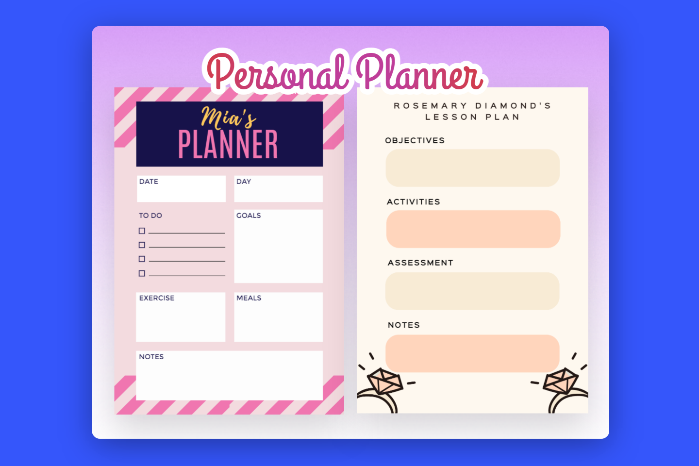 Free Personal Planner Maker Create Your Own Planner Online Fotor